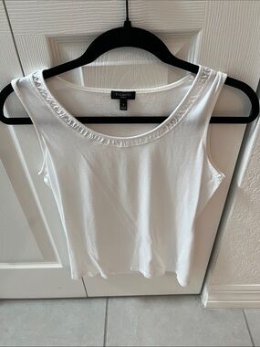 Talbots White Scoop Neck Tank Top